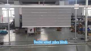 Stores zébrés doubles en velours