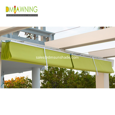 Manually Retractable Sun Shade Sail Slide  Wire Canopy Pergola Kit 85% Uv Protecting