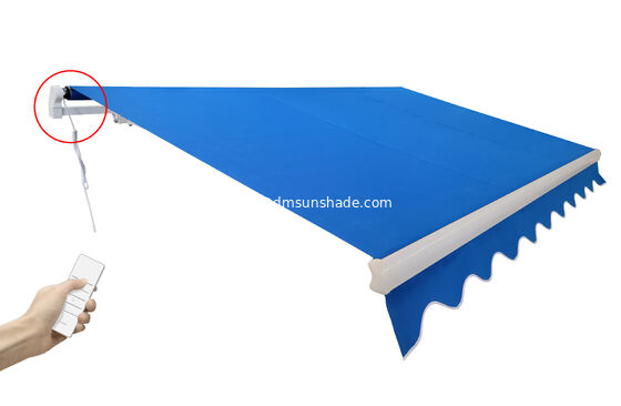 Heavy-duty outdoor retractable awning manual or motorized strong awning
